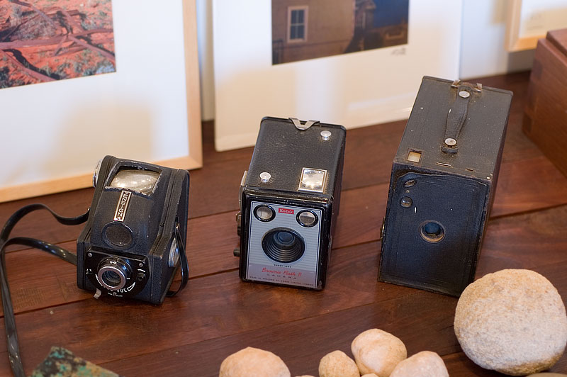 Old Cameras in a Gallery 